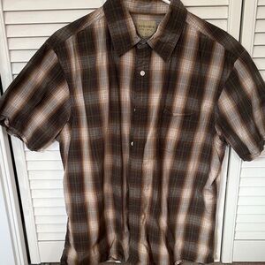 Sonoma Brown Plaid Men's Shirt
